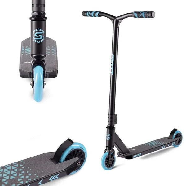 SKITT Stuntstep Spike Zwart - Blauw 79cm