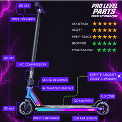 DDS Stuntstep Neochrome Zwart 82cm NL Merk