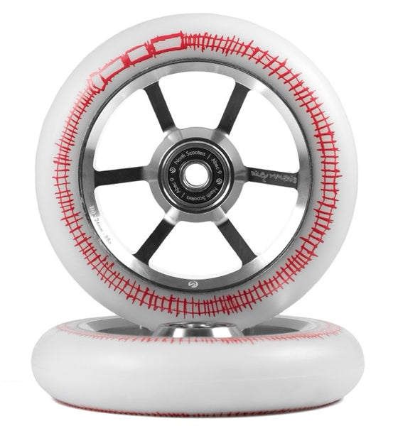 North Riley Maltais 110 Wheel Silver White