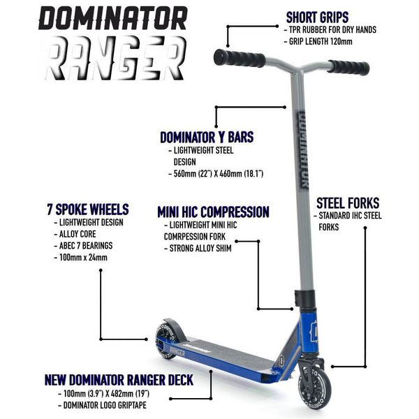Dominator Ranger Scooter Green Black