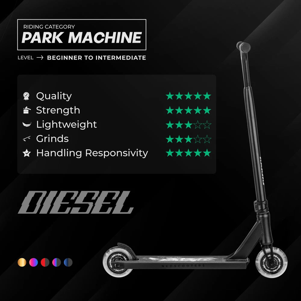 NKD Gas Stuntstep Zwart Neochrome