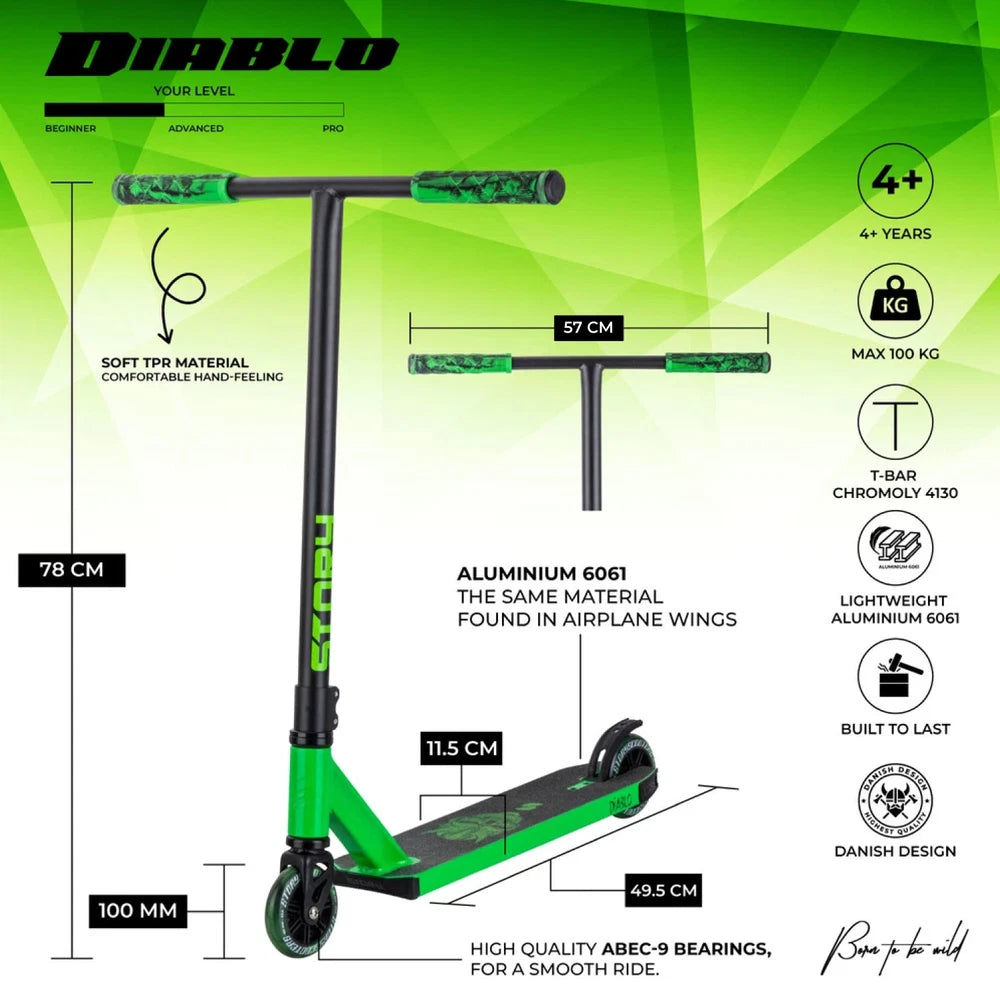 Story / NKD Diablo 2025 V2 Stuntstep Lime Green 79.5cm