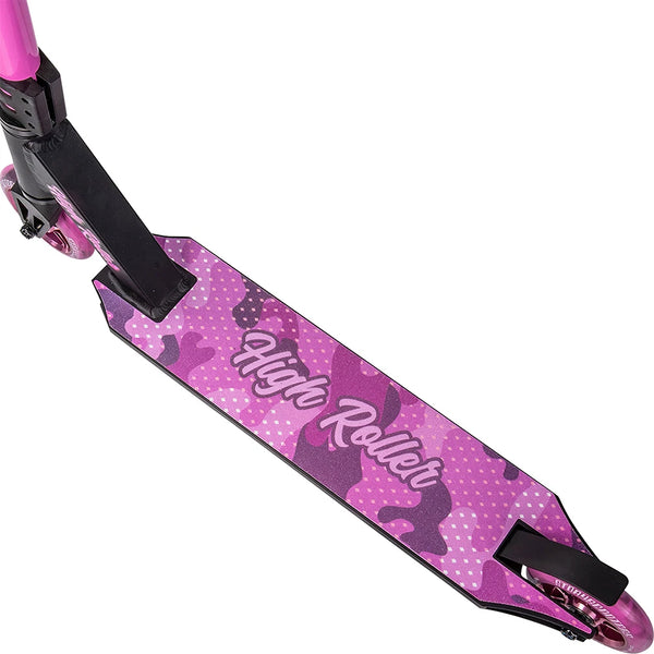 Story High Roller Stuntstep Roze Zwart 84cm