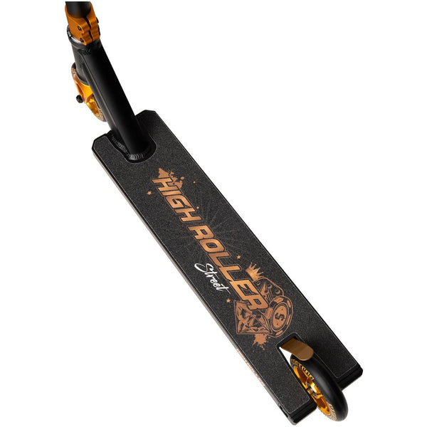 Story Extra High Pro Stuntstep Zwart Goud 87cm