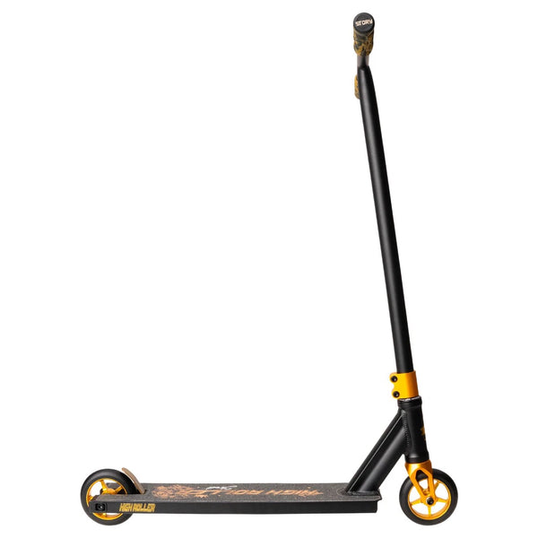 Story Extra High Pro Stuntstep Zwart Goud 87cm